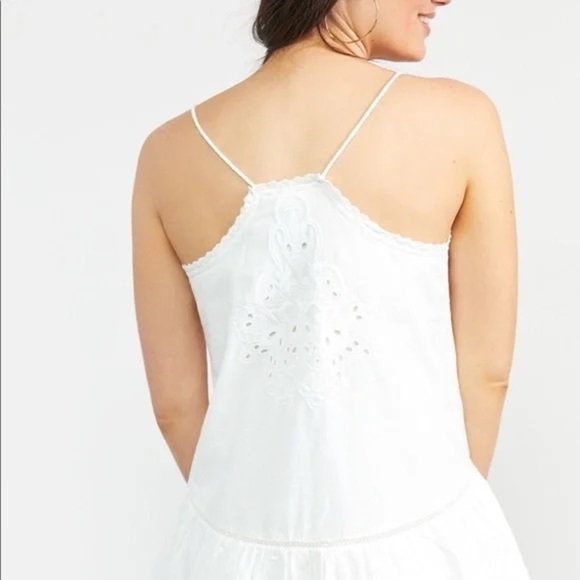 Anthropologie Let Me Be White Lace Peplum Tank NWT - Picture 2 of 10